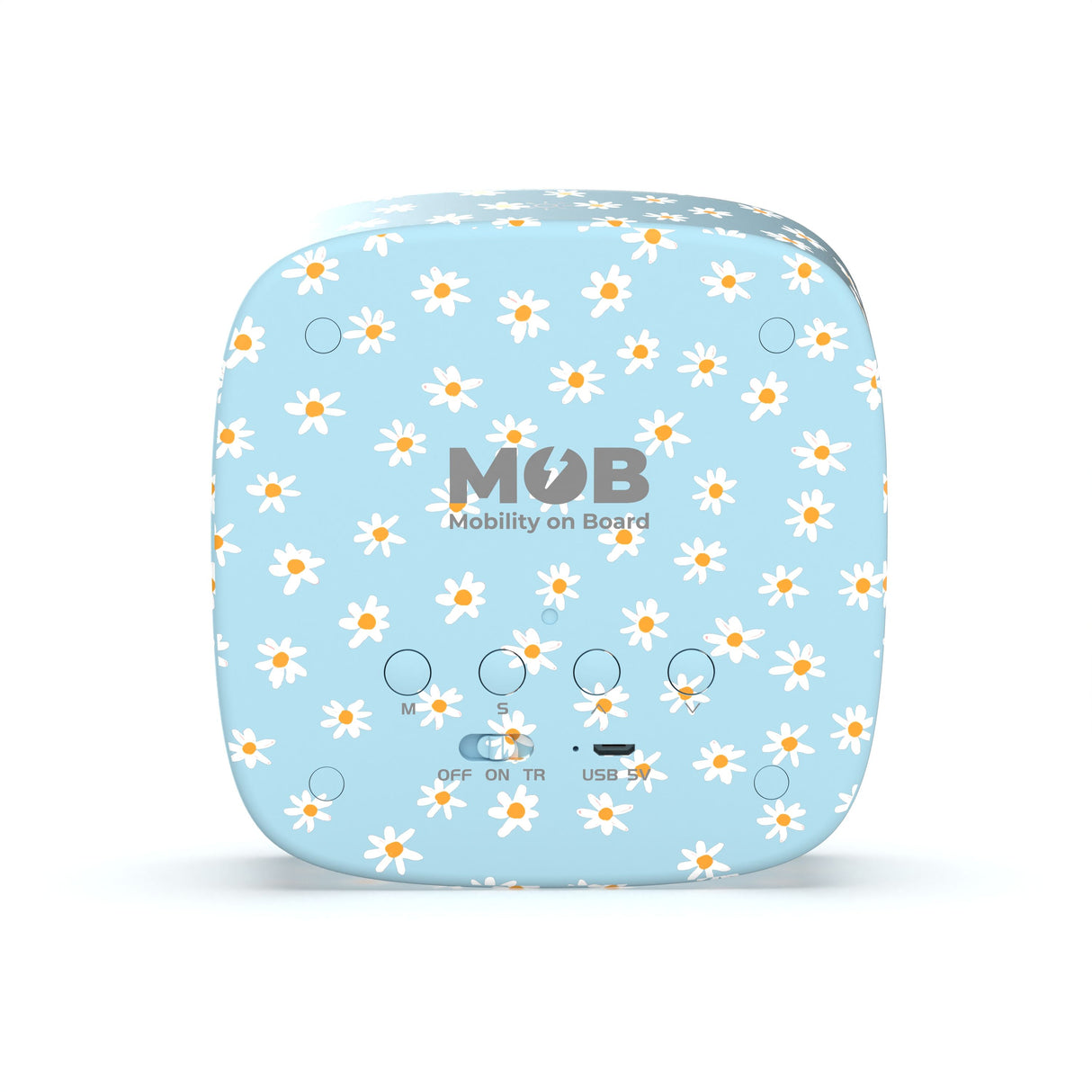 Wecker mit Nachtlicht - Blumen Blau