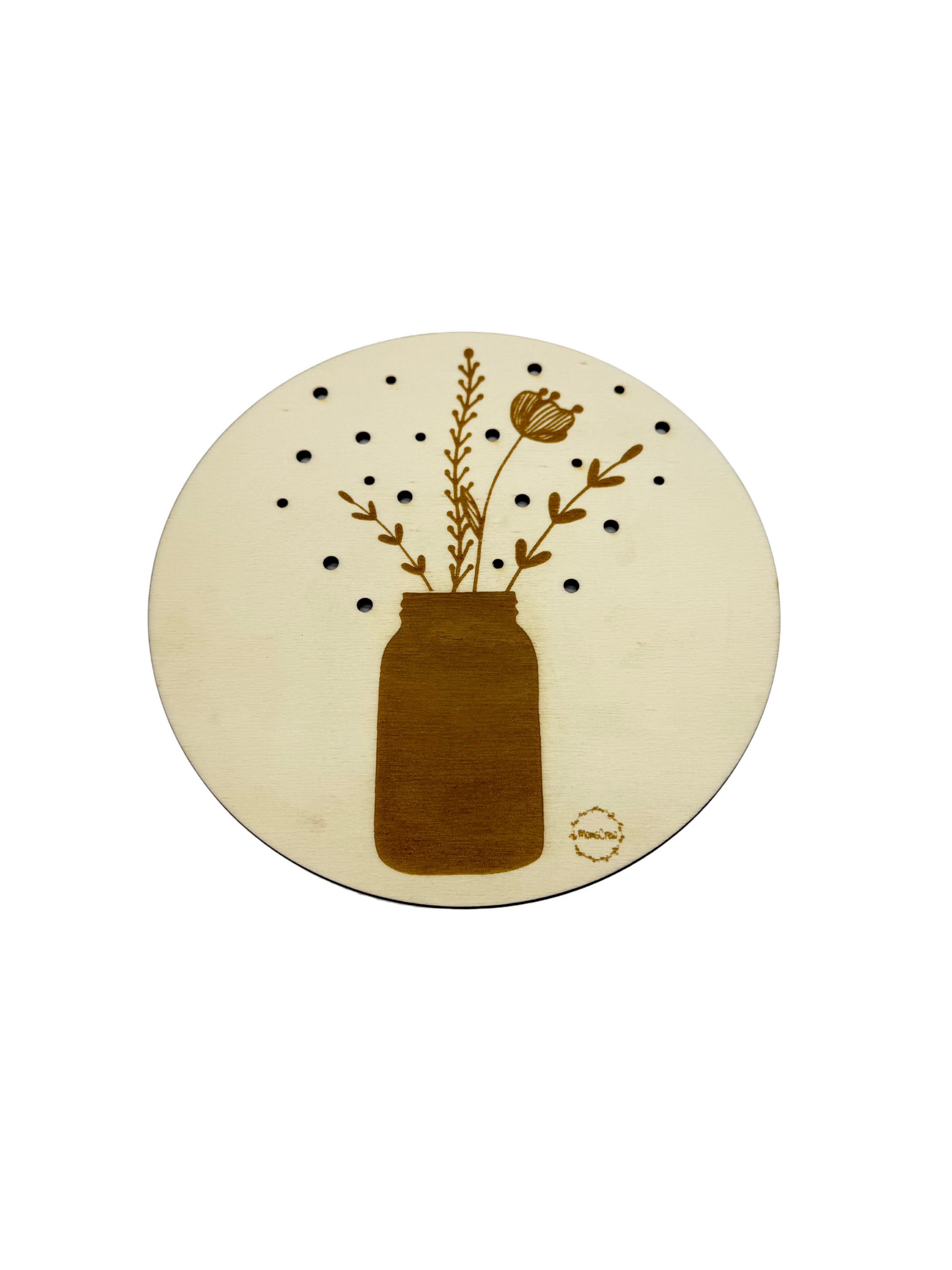 Set: Blumenvase + 20 Blumen (Ergänzung für Stapelsteine)