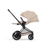 ePRIAM Comfort Matt Black incl. Babywanne, Sitzeinheit, Sitzbezug Cozy Beige