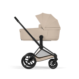 PRIAM Comfort Matt Black incl. Babywanne, Sitzeinheit, Sitzbezug Cozy Beige