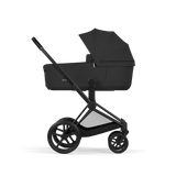 PRIAM Comfort Matt Black incl. Babywanne, Sitzeinheit, Sitzbezug Sepia Black