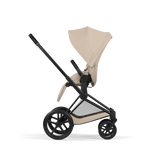PRIAM Comfort Matt Black incl. Babywanne, Sitzeinheit, Sitzbezug Cozy Beige