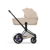 ePRIAM Comfort Matt Black incl. Babywanne, Sitzeinheit, Sitzbezug Cozy Beige