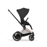ePRIAM Comfort Rosegold incl. Babywanne, Sitzeinheit, Sitzbezug Sepia Black