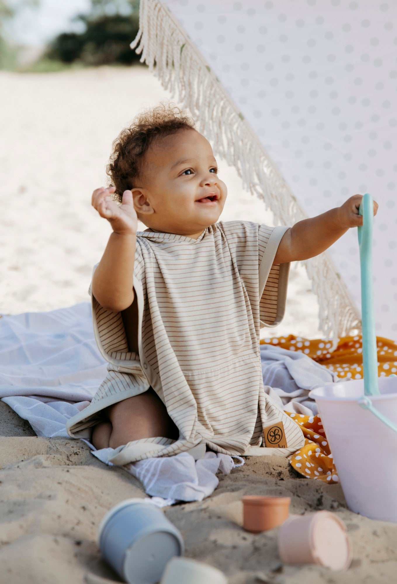 UV- Poncho Sandy Beach/ Peanut 1-3 Jahre