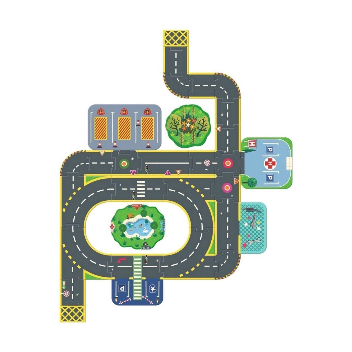 Crazy Motors: Bodenpuzzle Stadt