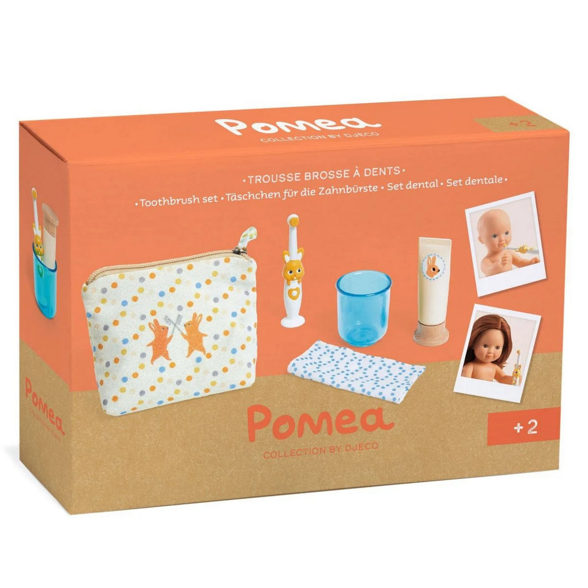 POMEA Puppen Zahnbürsten Set