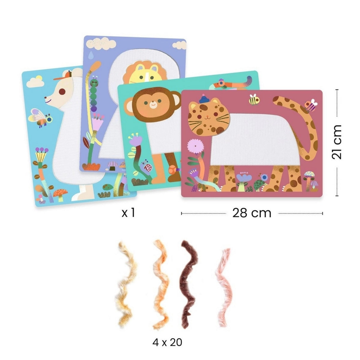 Bastelpackung 3-6: Flauschige Freunde