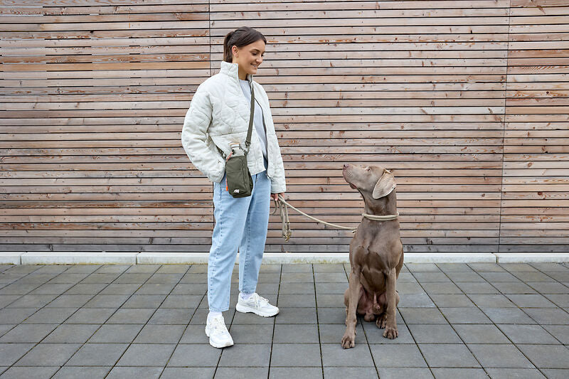 Flaschen & Leckerli Tasche- Boudi/ dark olive