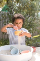 Sensorik Schaufel-Set Coral/Yellow