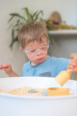 Sensorik Schaufel-Set Coral/Yellow