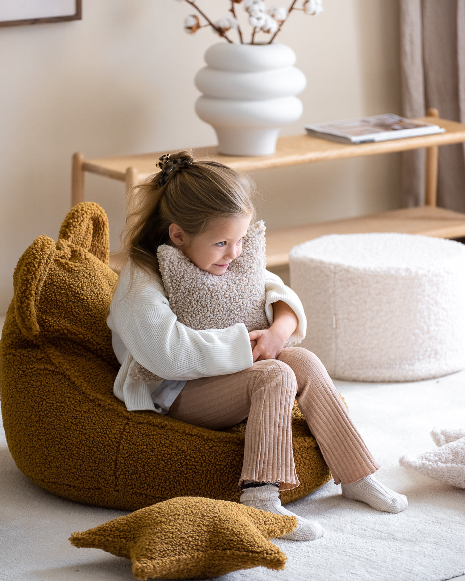 Pouffe/ Cream White