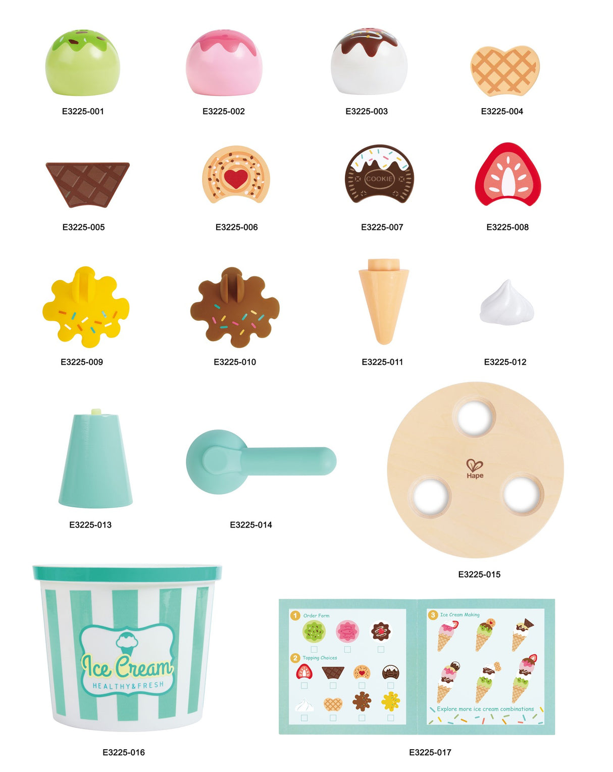 Eiscreme-Set