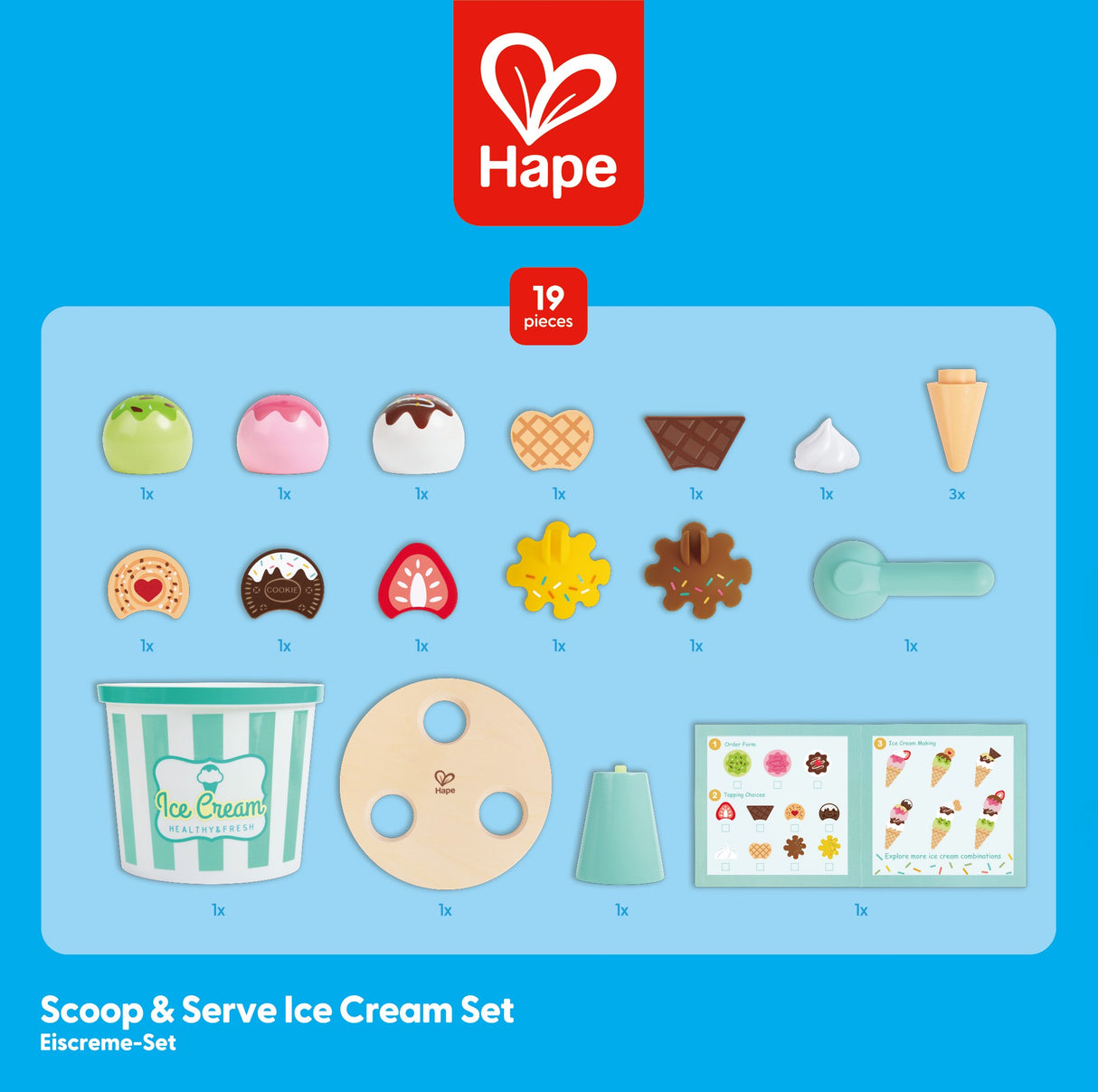 Eiscreme-Set