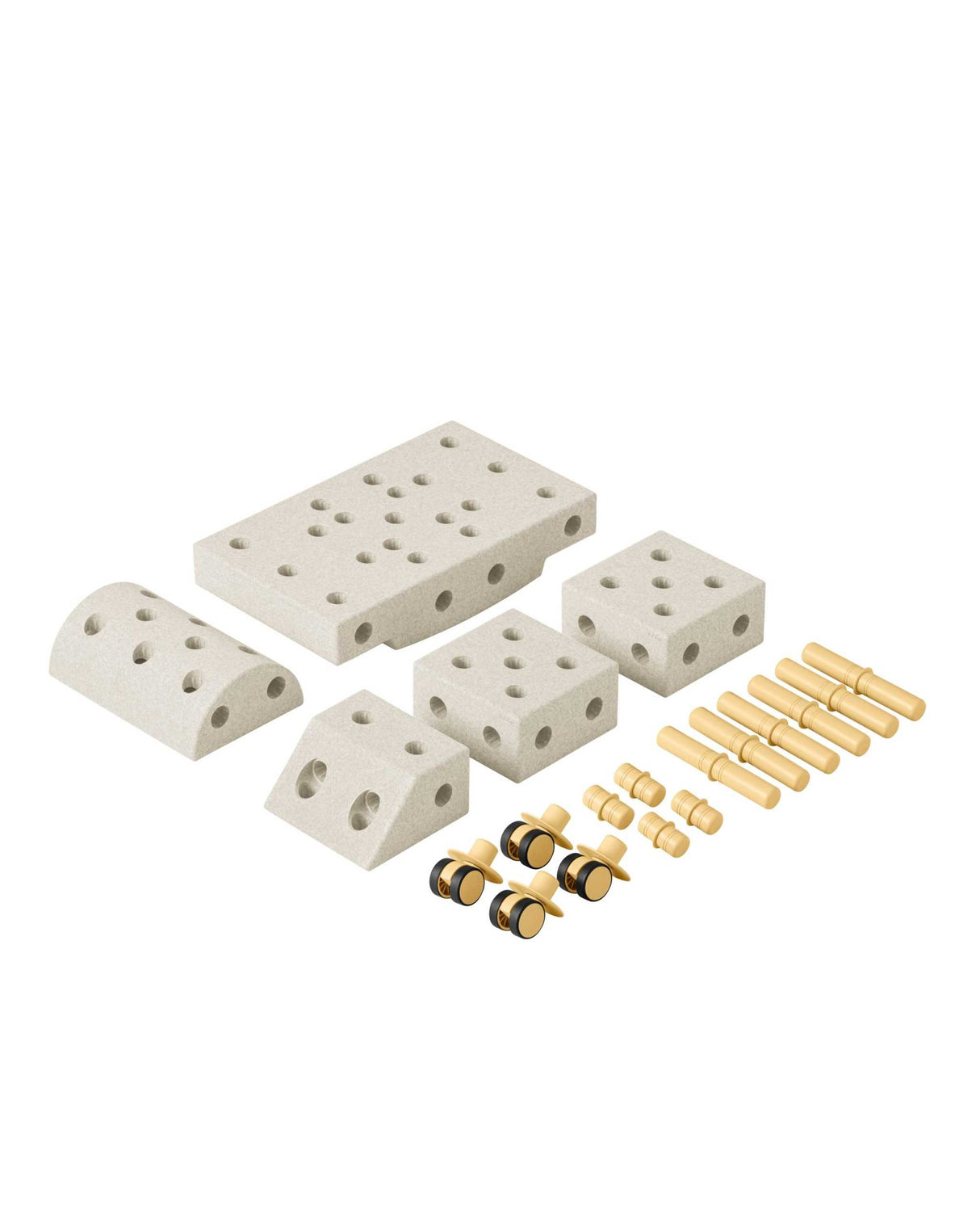 MODU Explorer Set 20 Teile lebensgroße Bauspielzeug aus recycelbarem EPP-Schaum in honey yellow für Kinder