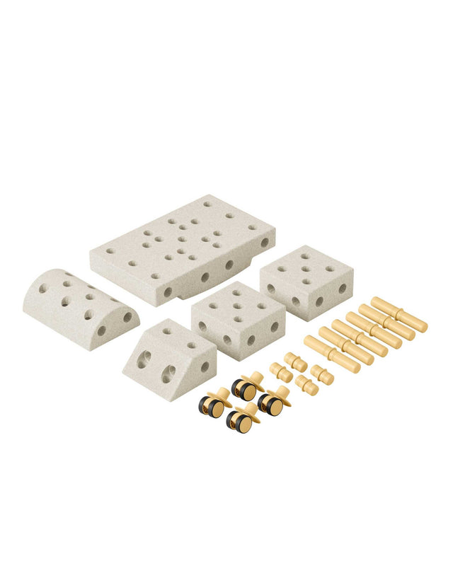 MODU Explorer Set 20 Teile lebensgroße Bauspielzeug aus recycelbarem EPP-Schaum in honey yellow für Kinder