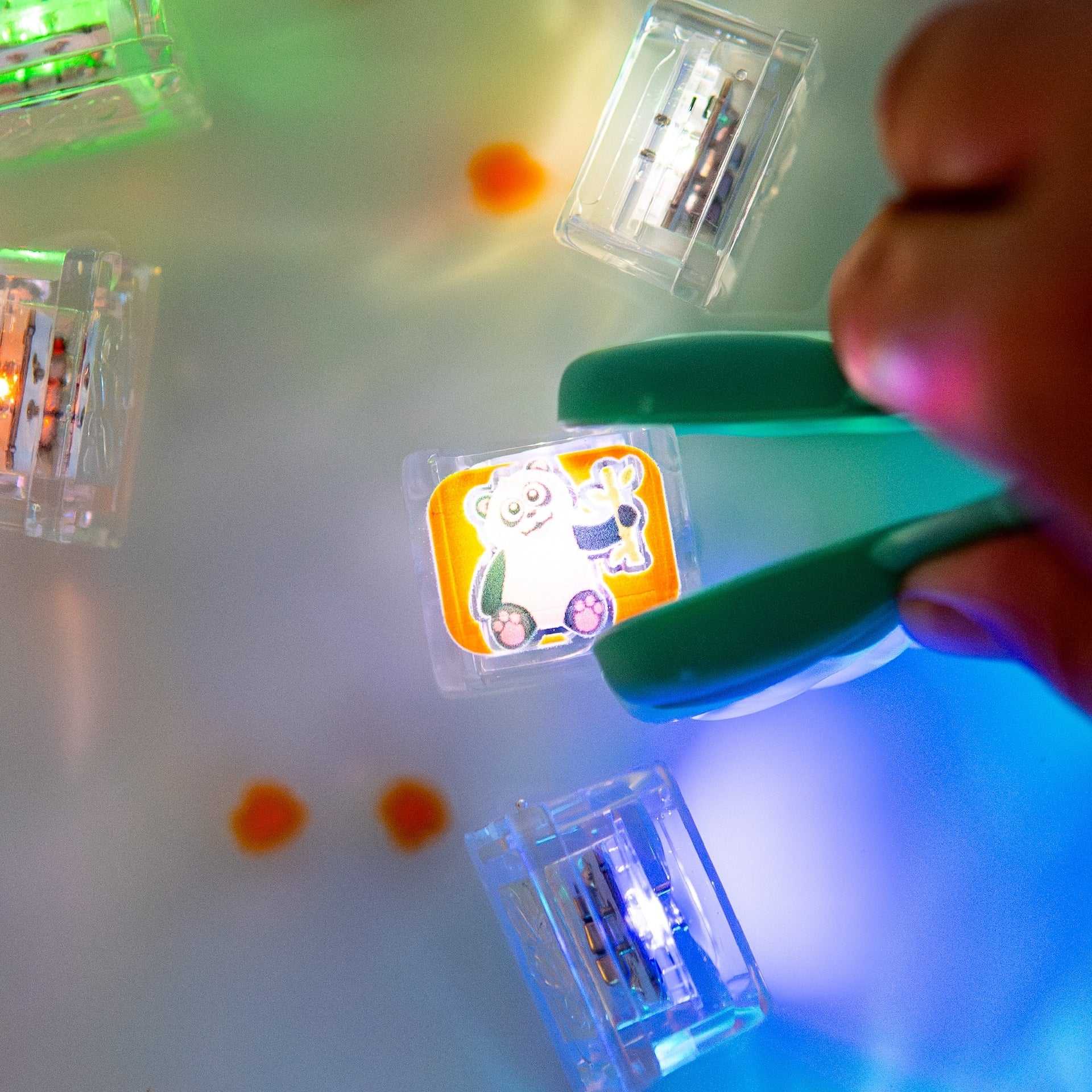 Leuchtende Badewürfel 6 Stück/ Zoo