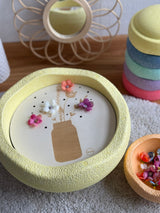 Set: Blumenvase + 20 Blumen (Ergänzung für Stapelsteine)