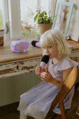 Karaoke mit Licht und 2 Mikrofonen- Rosa