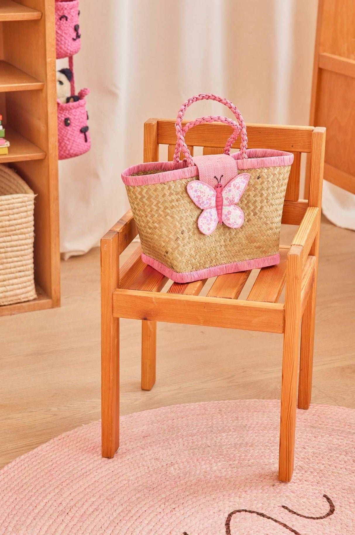 Raffia Kids Bag/ Butterfly