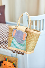 Raffia Kids Bag/ Elephant