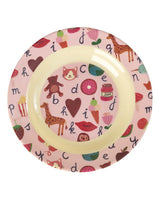 Teller/ Pink ABC Print 250ml