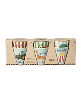 Kinderbecher Set 6er Pack/  ABC Print blau 160 ml