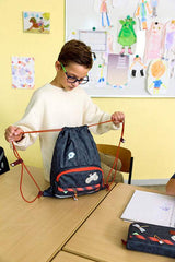 Schulranzen Set 6-teilig Light/ Unique Fußball Dunkelblau