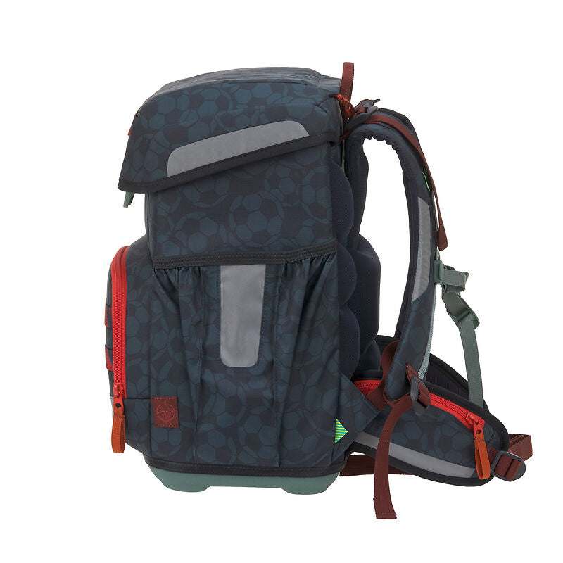 Schulranzen Set 6-teilig Light/ Unique Fußball Dunkelblau