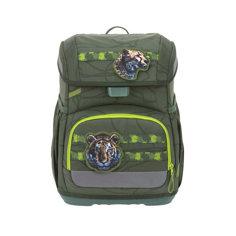 Schulranzen Set 6-teilig Light, Unique, Jungle Grün