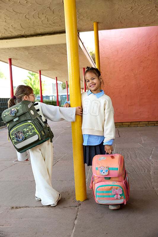 Schulranzen Set 6-teilig Light, Unique, Jungle Grün