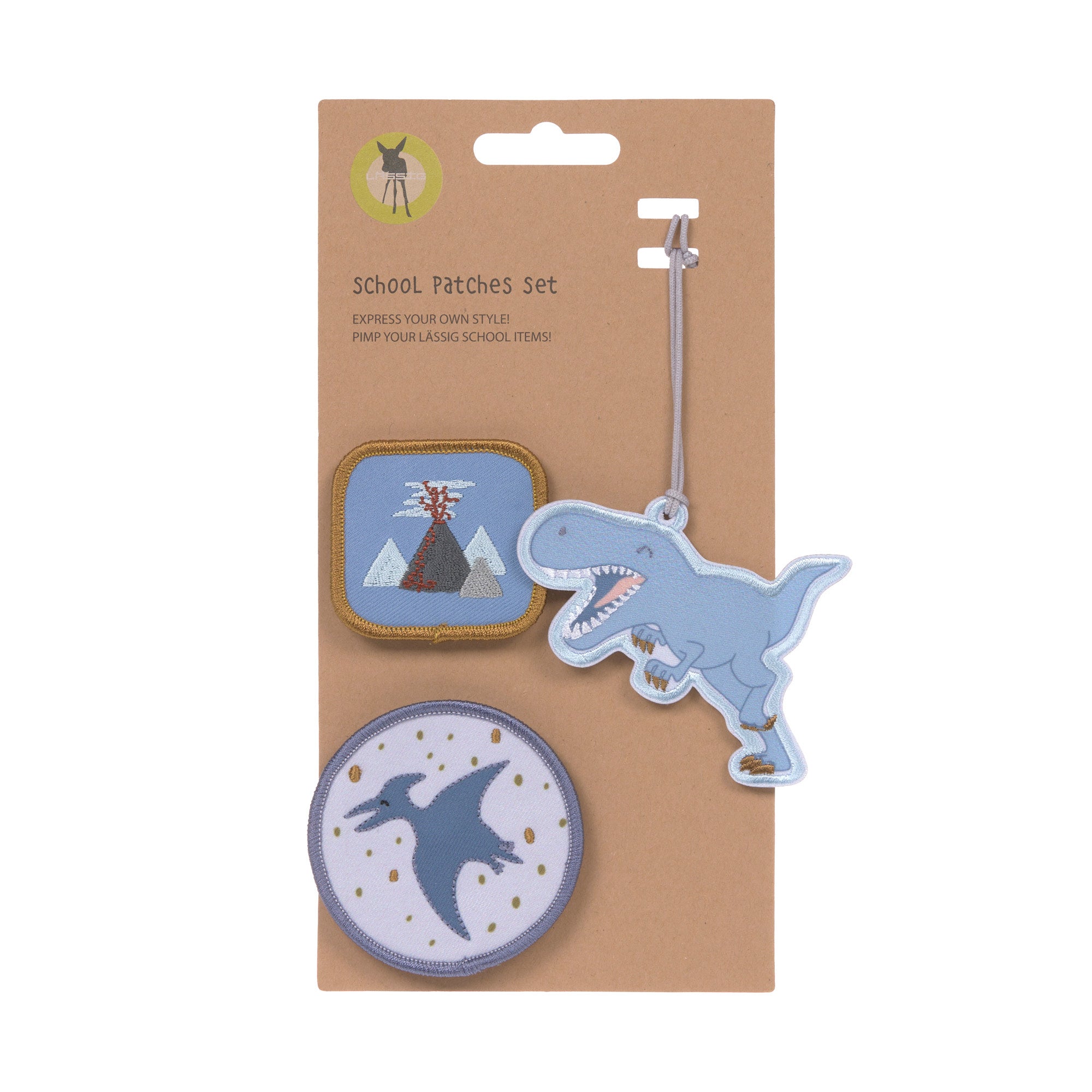 School Patches Set Dinosaurier