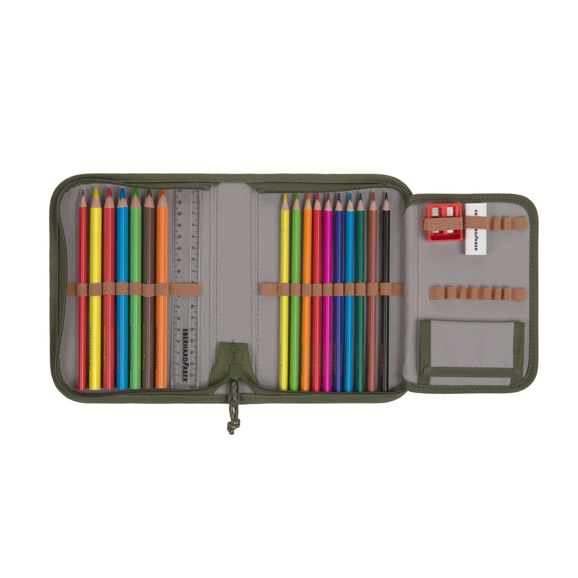 Schulranzen-Set 7-teilig, Boxy Unique olive