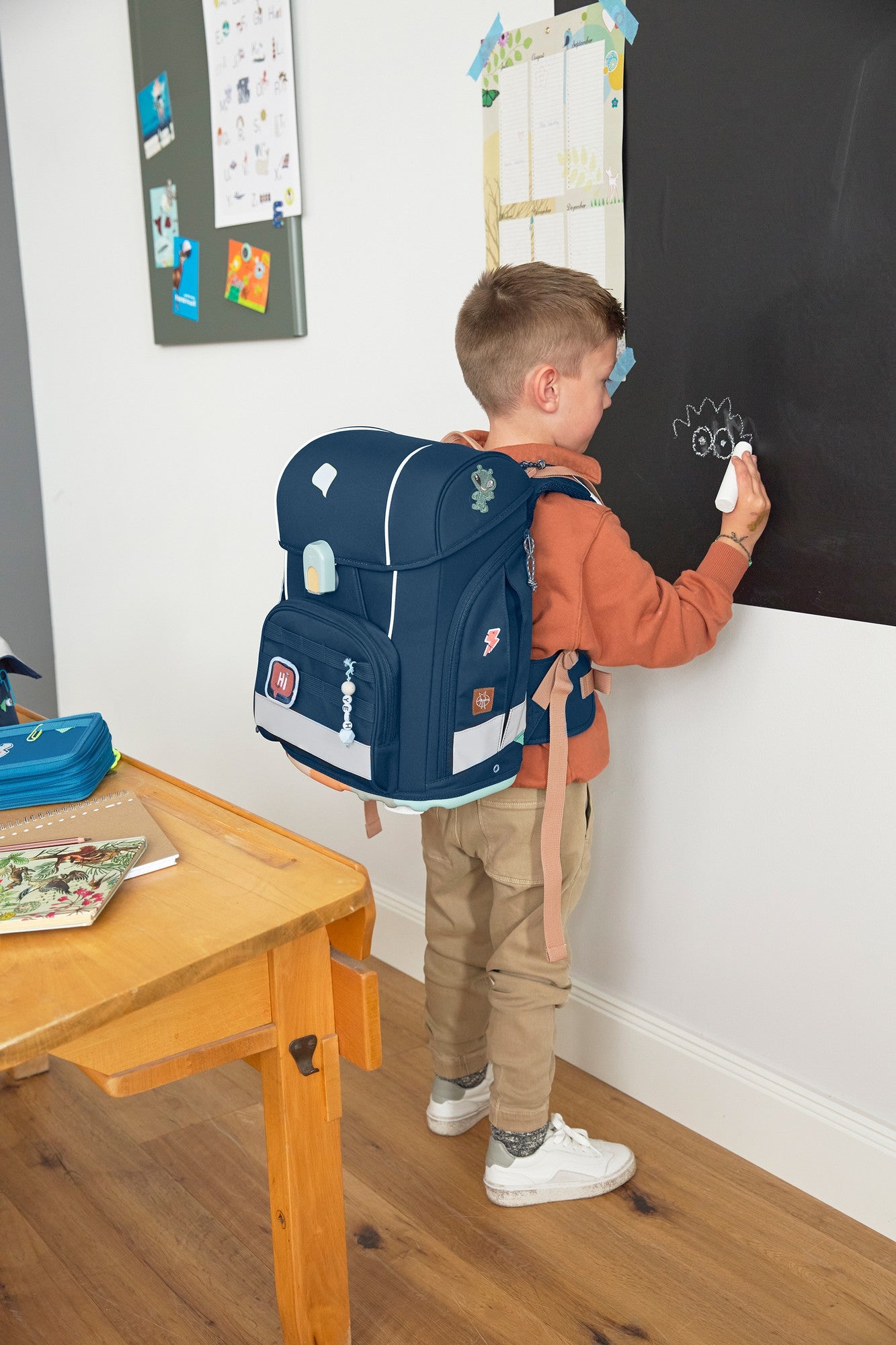 Schulranzen Set 7-teilig, Boxy Unique Navy