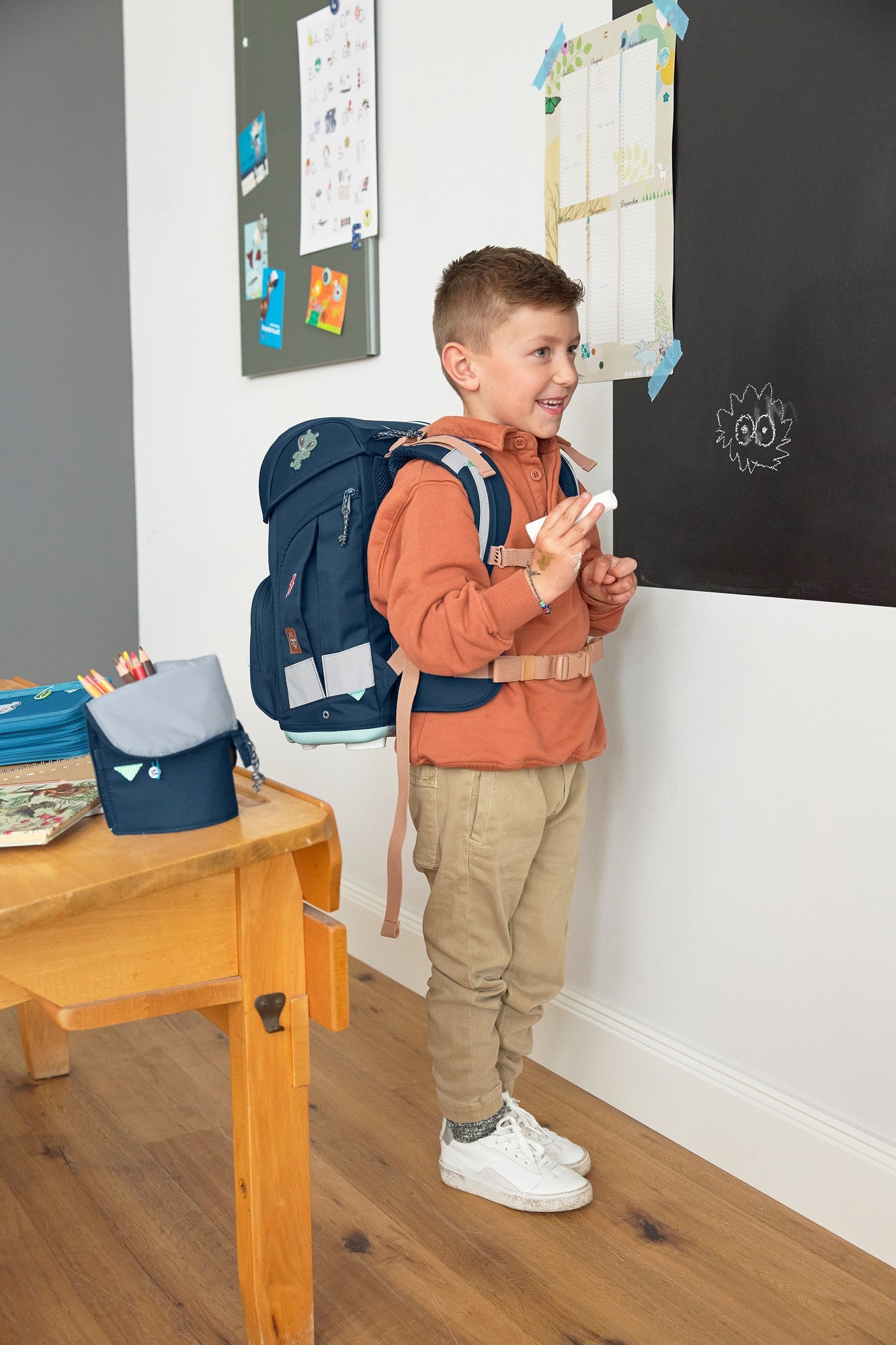 Schulranzen Set 7-teilig, Boxy Unique Navy