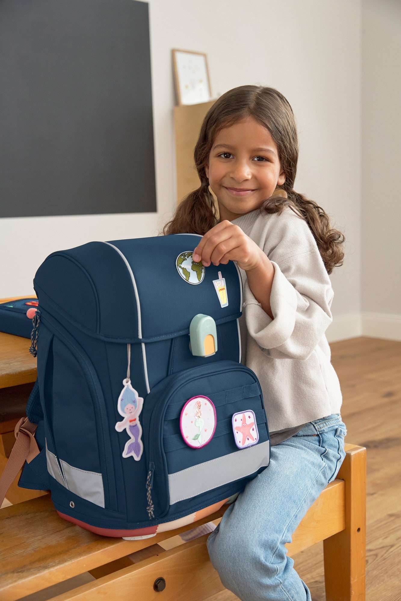 Schulranzen Set 7-teilig, Boxy Unique Navy