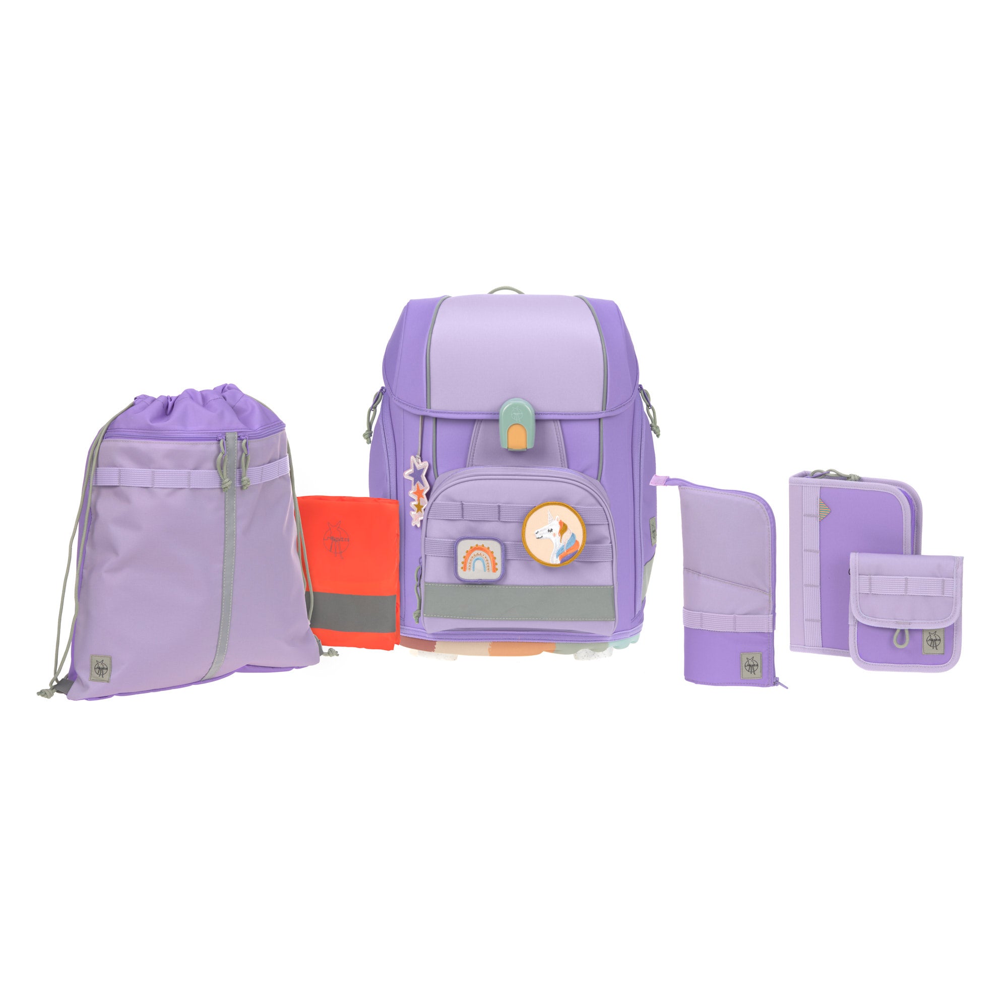 Schulranzen-Set 7-teilig Boxy, Unique violet/ lavendel