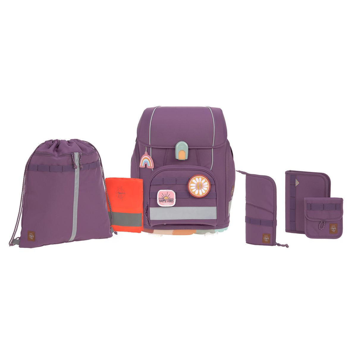 Schulranzen-Set 7-teilig, Boxy Unique purple