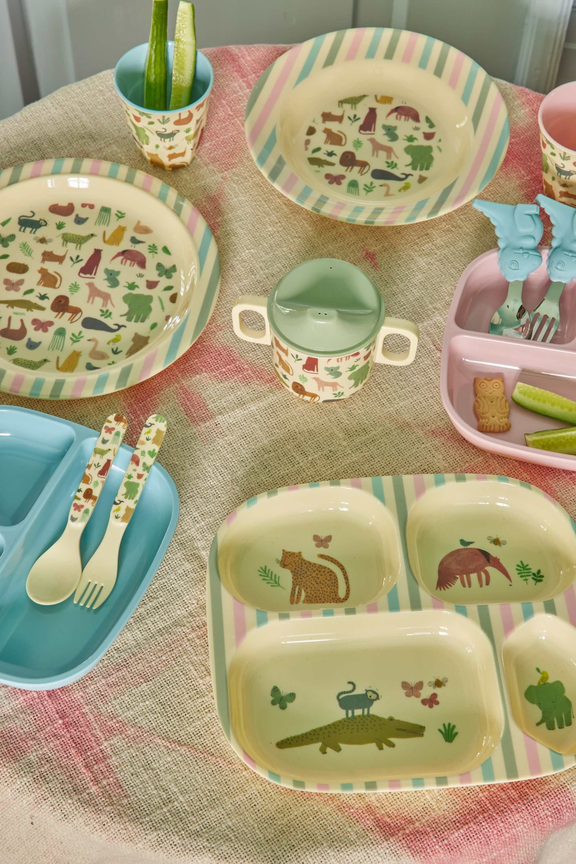 Unterteilter Kinderteller/ Sweet Jungle