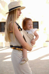 Kindertrage Leinen/ Sand