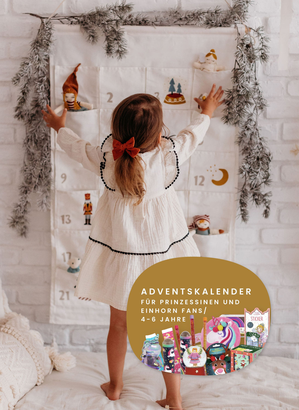 Adventskalender & Füllung für Prinzessinnen und Einhorn Fans 4-6 Jahre