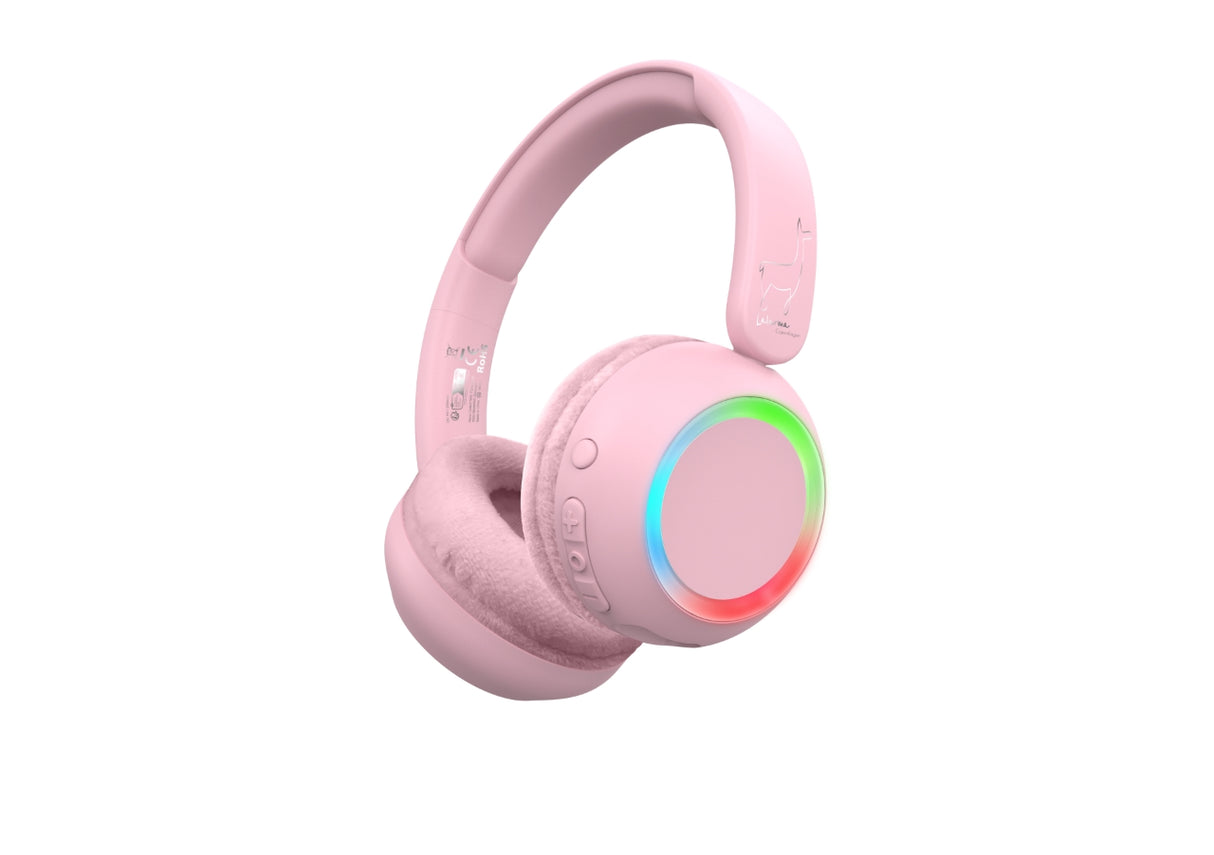 Bluetooth Kopfhörer mit Licht - Rosa