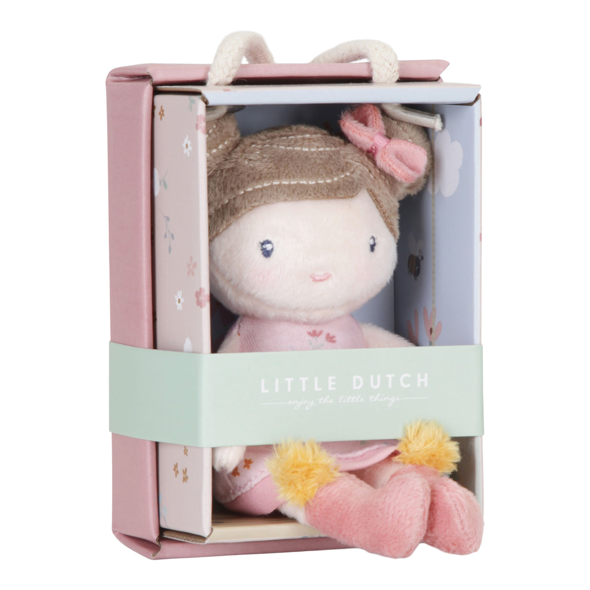 Kuschelpuppe Rosa 10 cm - korbmayer. ganz besonders. für kinder.