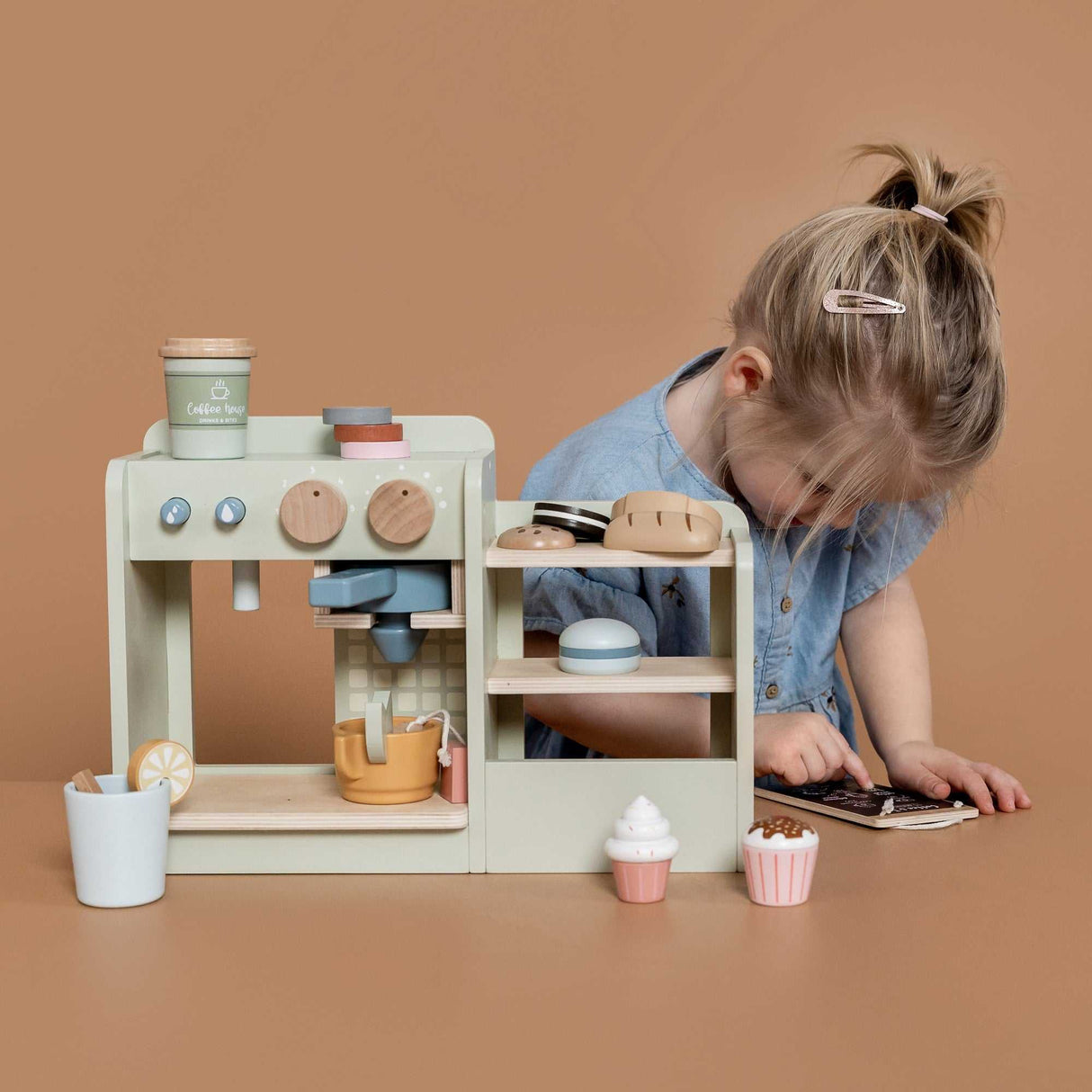 Große Holz- Kaffee Ecke