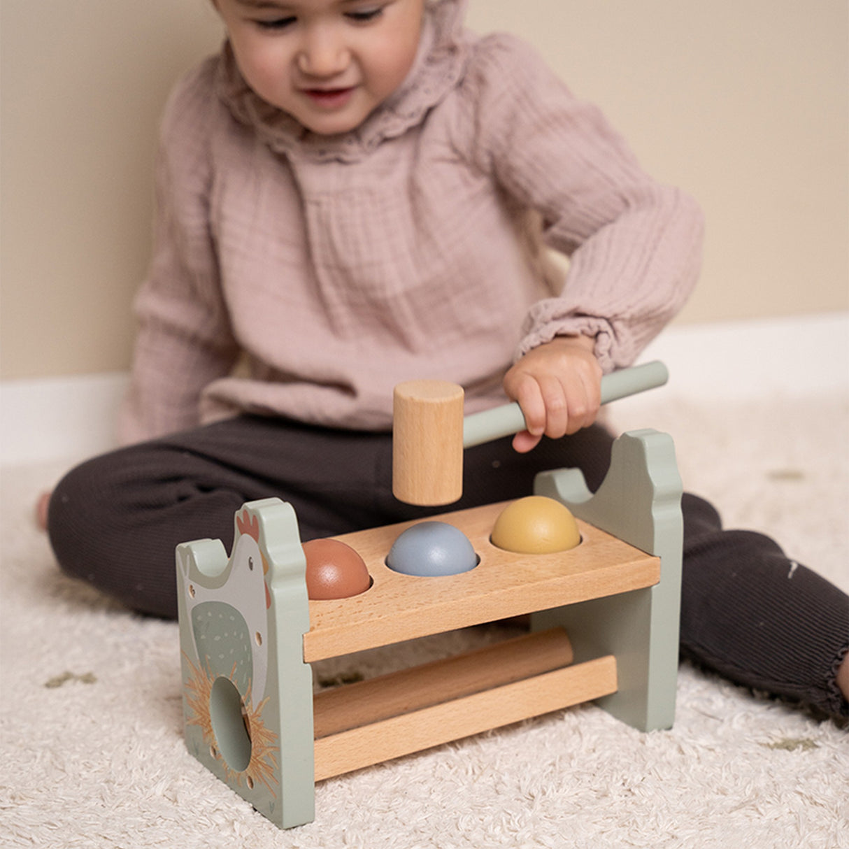 Hammerbank mit rollenden Kugeln Little Farm - korbmayer. ganz besonders. für kinder.