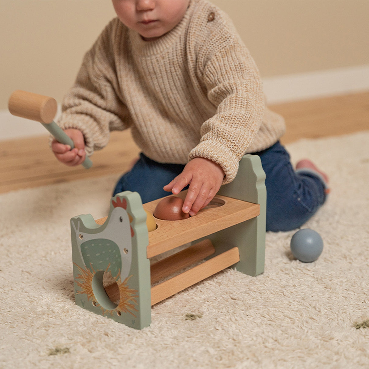 Hammerbank mit rollenden Kugeln Little Farm - korbmayer. ganz besonders. für kinder.