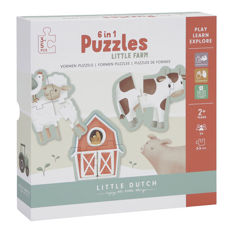 6 in 1 Puzzle Set Little Farm - korbmayer. ganz besonders. für kinder.