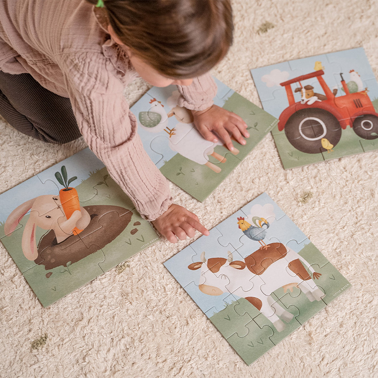 4 in 1 Puzzle Set/ Little Farm