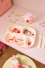 Baby Geschirr Set/ Pink ABC Print