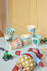 Kinderbecher Set 6er Pack/  ABC Print blau 160 ml